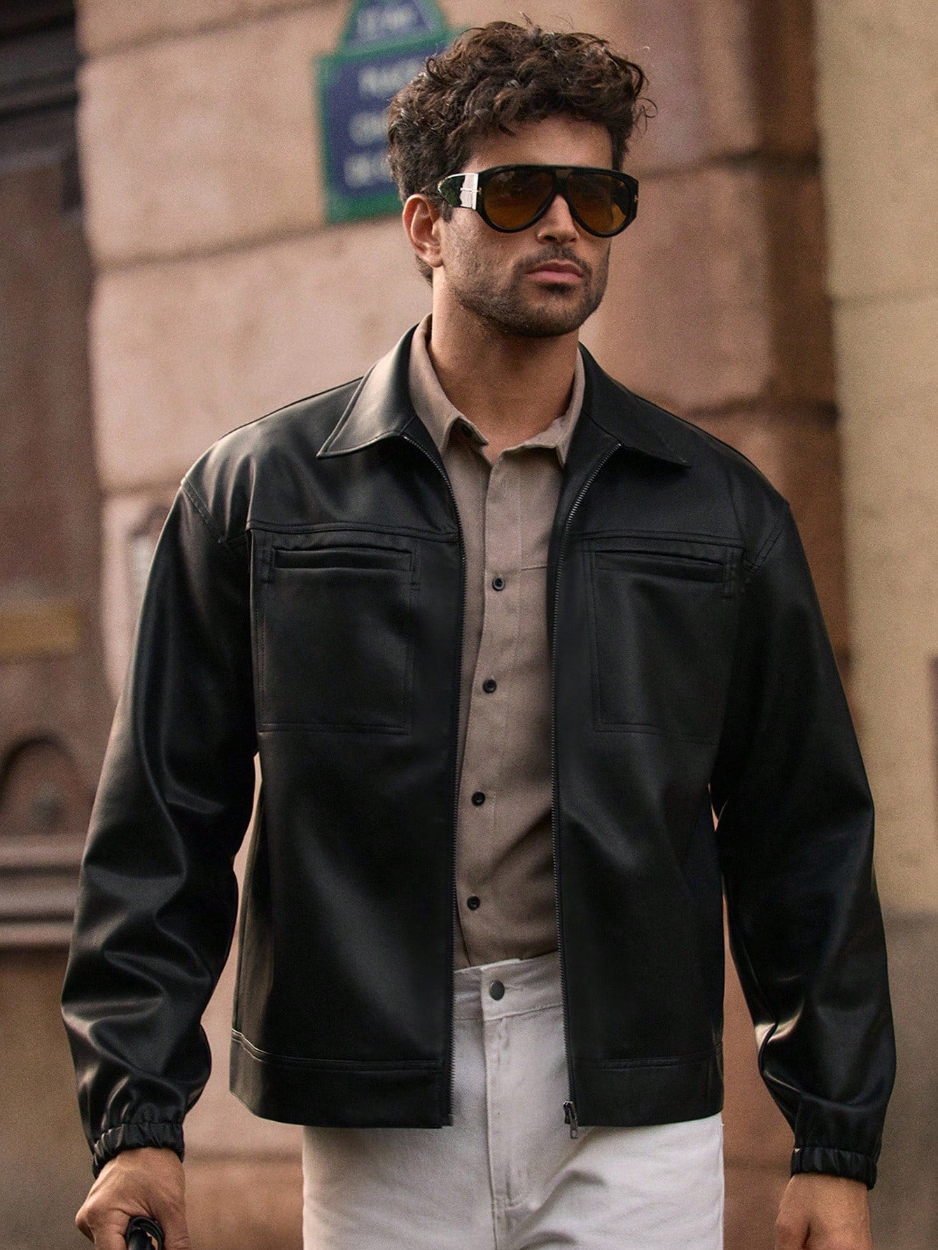 Men’s leather shirts collection featuring black leather shirts, button-up leather overshirts and premium leather shirt styles for bold masculine fashion.
