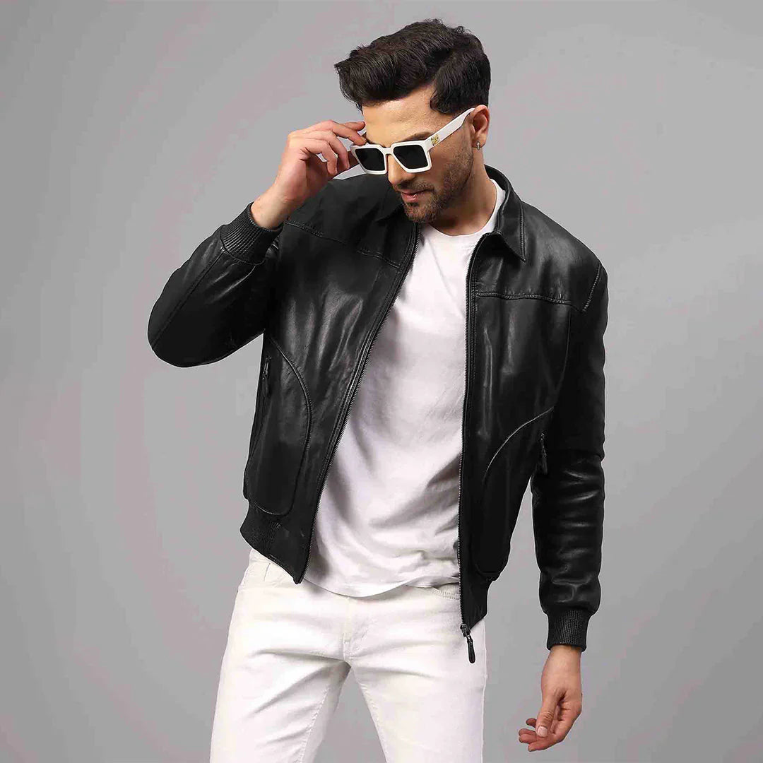 Men’s Leather Bomber Jackets