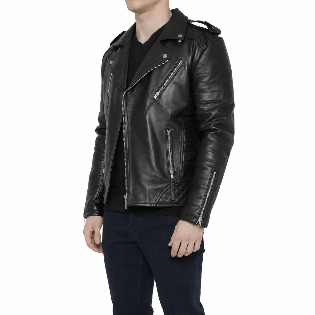 Motorrad-Lederjacke für Herren