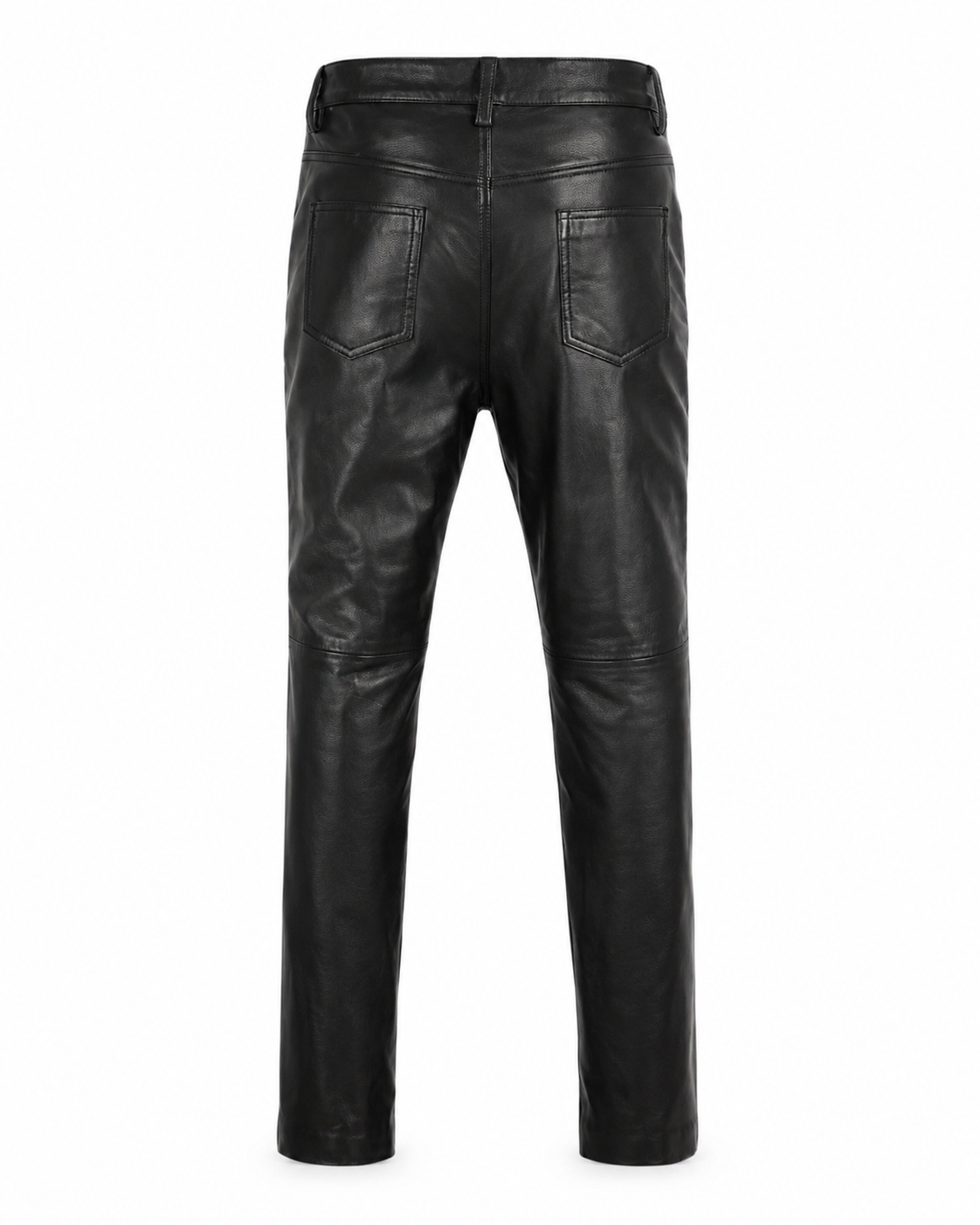 Echtes Leder Lammfell Hose Schwarz