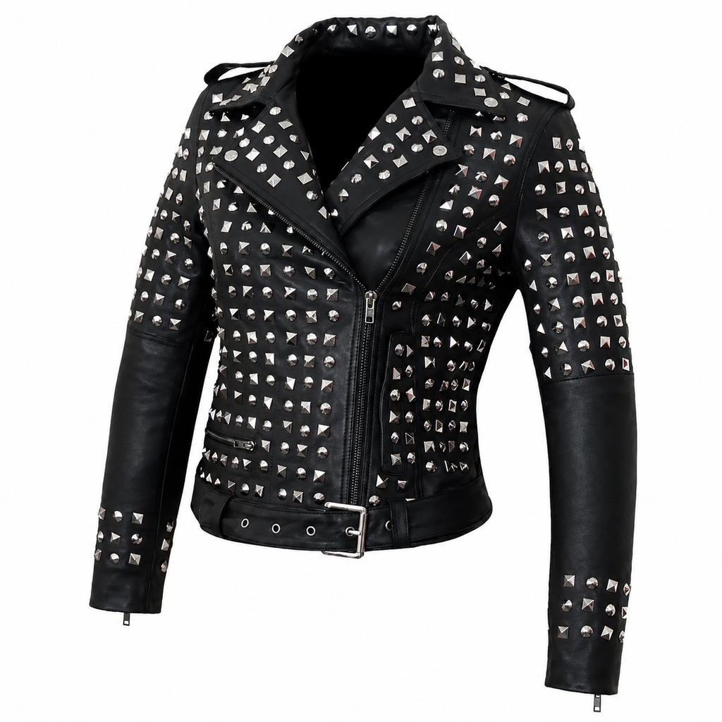 Women’s Studded Leather Jacket