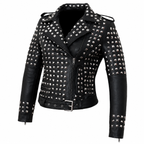 Women’s Studded Leather Jacket