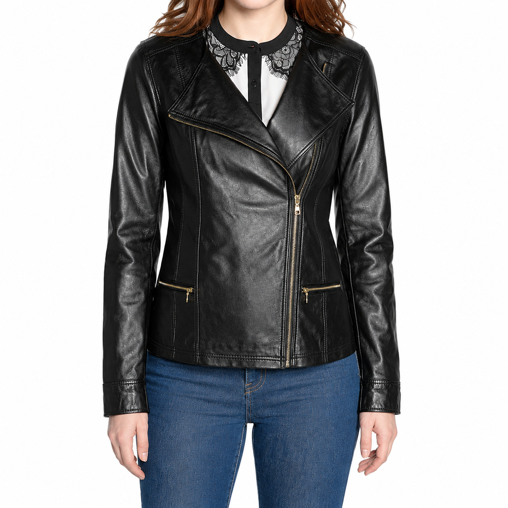 Damen Motorradjacke aus weichem Leder