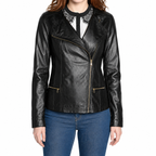 Damen Motorradjacke aus weichem Leder