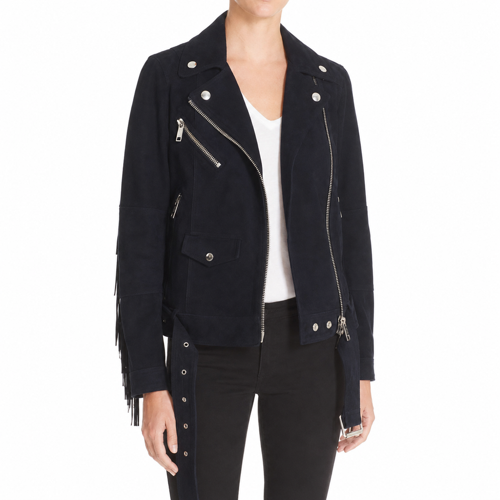 Bikerjacke für Damen aus Nubukleder