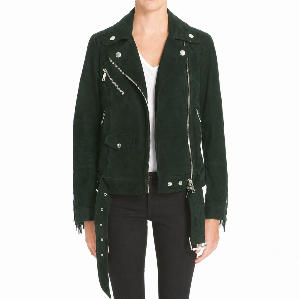 Bikerjacke für Damen aus Nubukleder