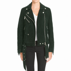 Bikerjacke für Damen aus Nubukleder