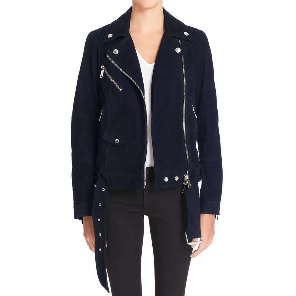 Bikerjacke für Damen aus Nubukleder