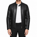 Herren Leder Café Racer Jacke