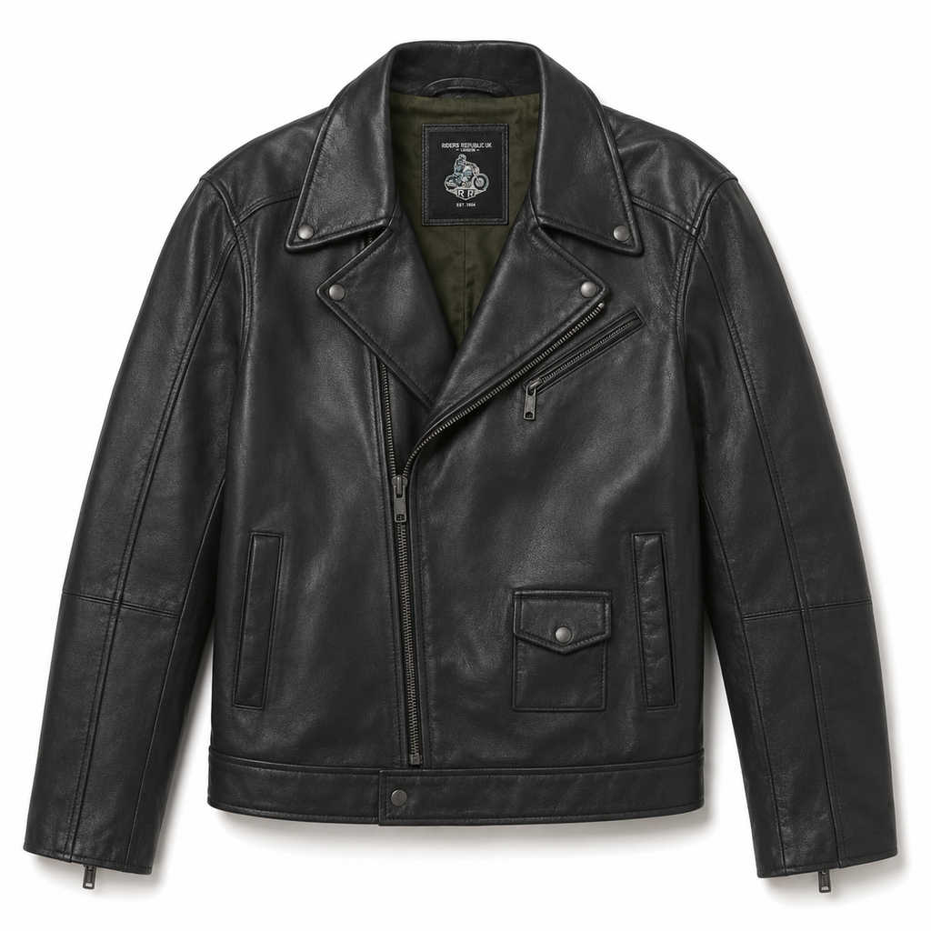 Herren Klassische Carve Leder Bikerjacke