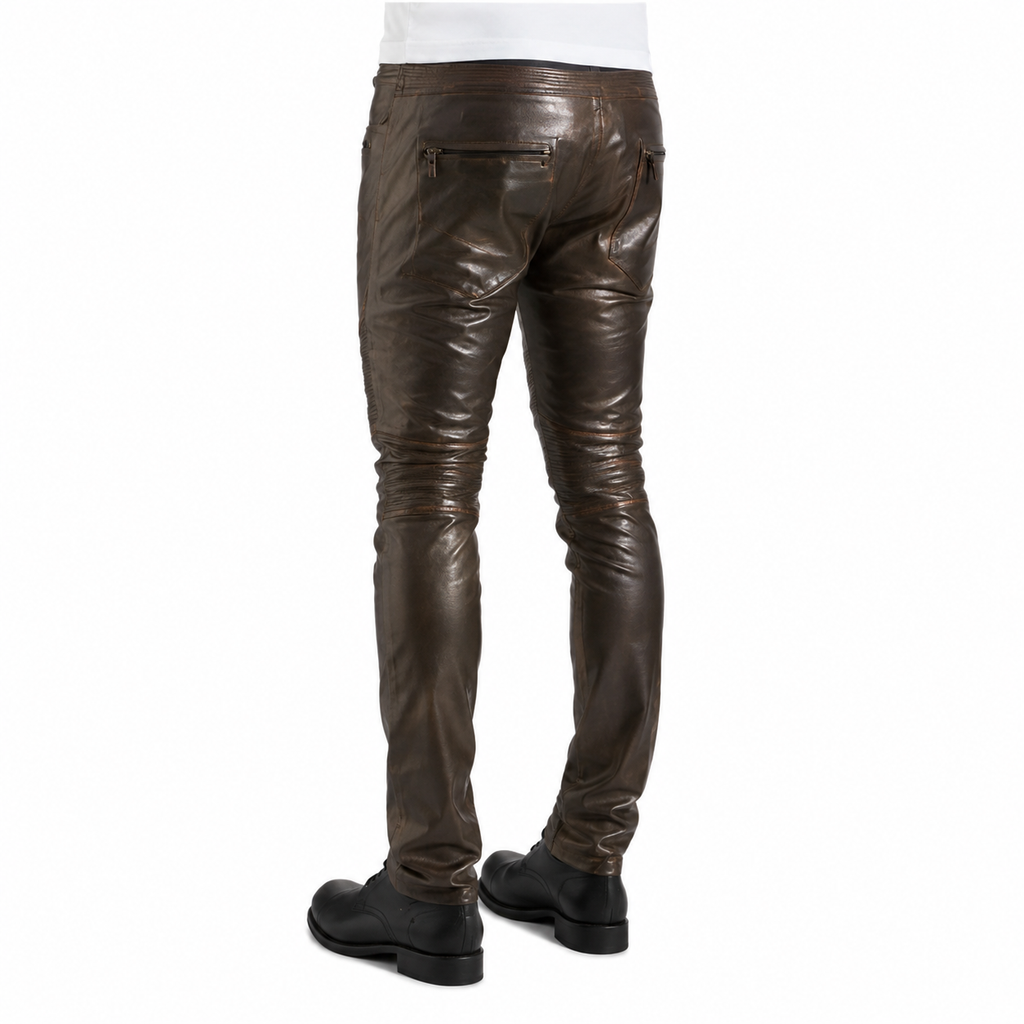 Herren Rogue Dunkelbraune Lederhosen