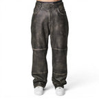 Men’s Two-Tone Baggy Leather Pants from Riders Republic UK