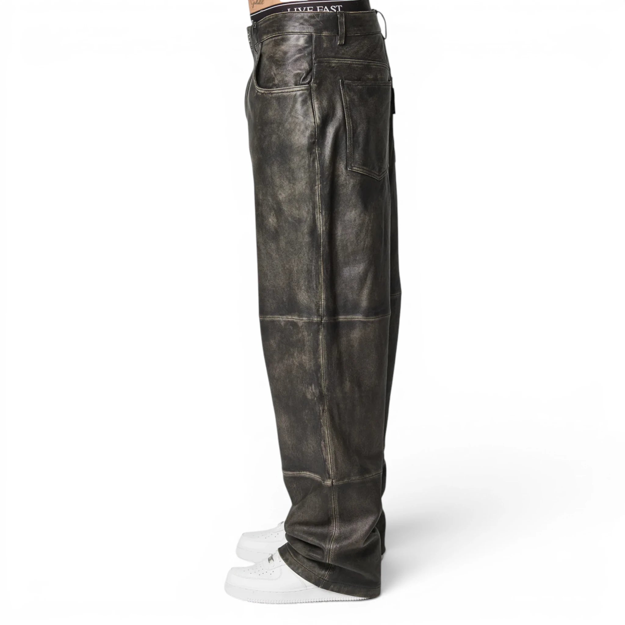 Men’s Two-Tone Baggy Leather Pants from Riders Republic UK