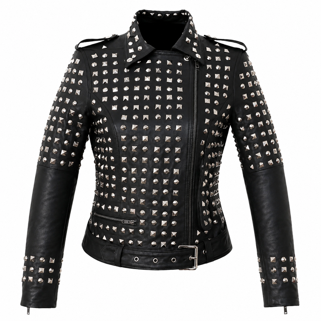 Women’s Studded Leather Jacket