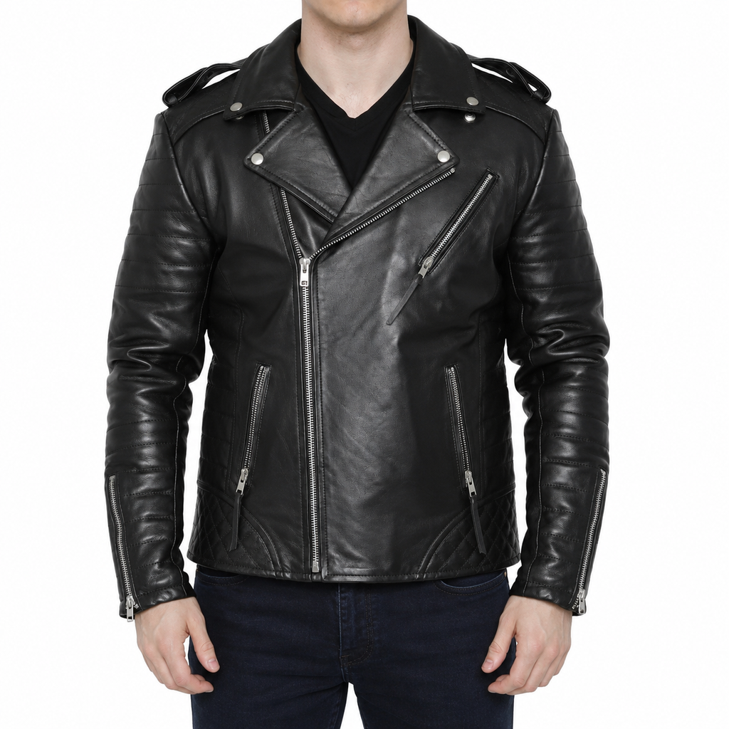 Motorrad-Lederjacke für Herren