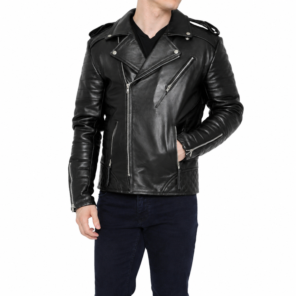 Motorrad-Lederjacke für Herren
