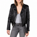 Women’s Black Motorcycle Jacket Leather