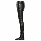 Pantalon Skinny en Cuir Noir Homme