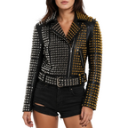 Women’s Studded Leather Jacket