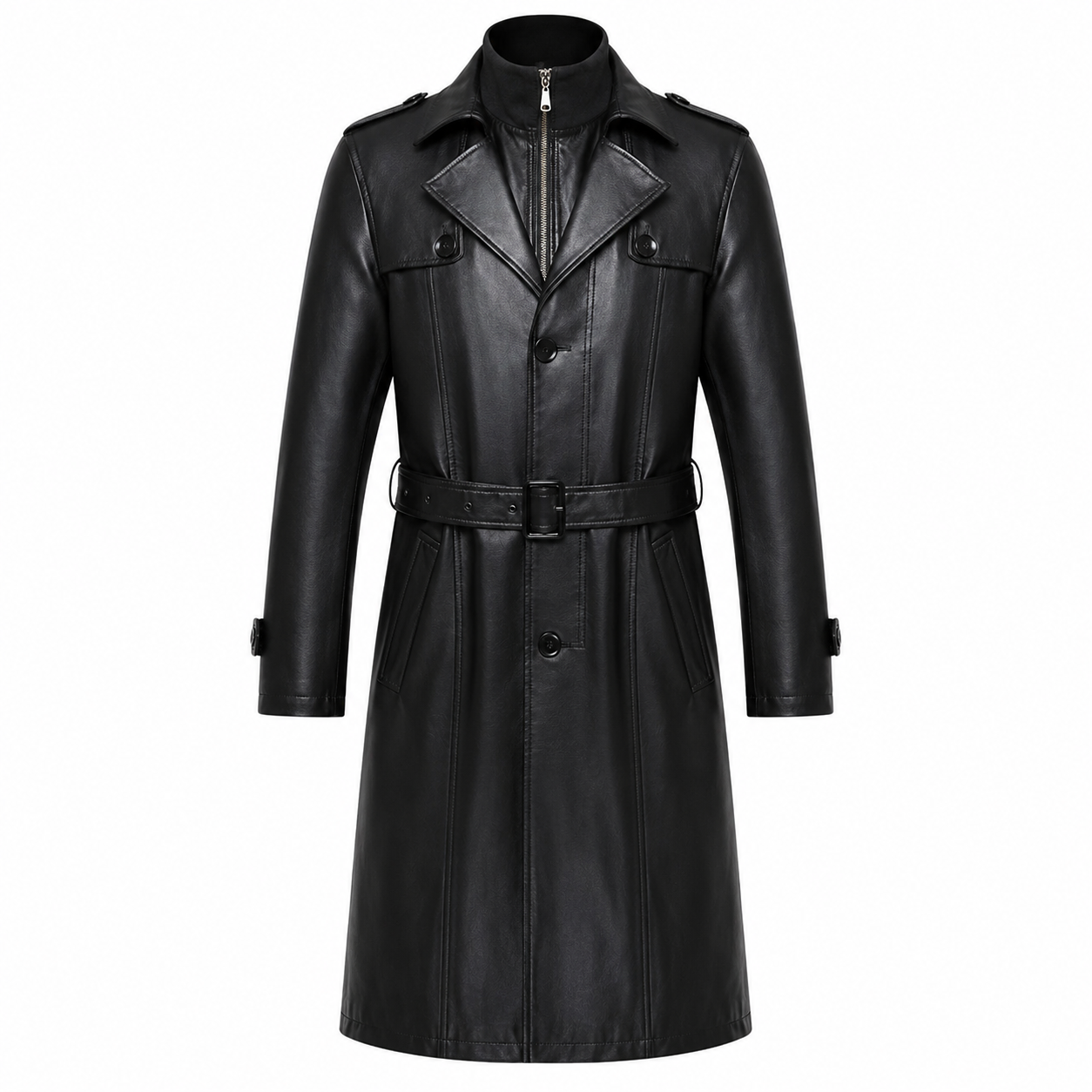 Herren-Trenchcoat aus Schaffellleder
