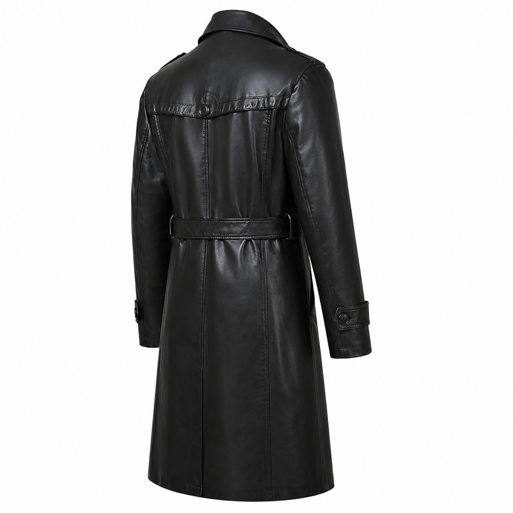 Herren-Trenchcoat aus Schaffellleder