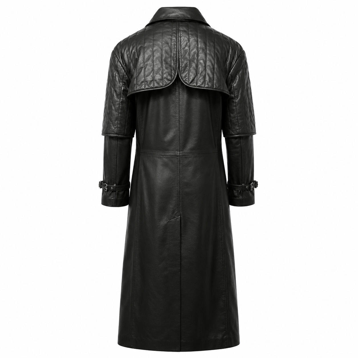 Herren Steampunk Vampir Leder Duster Mantel