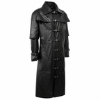 Herren Steampunk Vampir Leder Duster Mantel