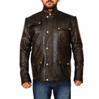 Men’s Classic Dark Brown Leather Jacket