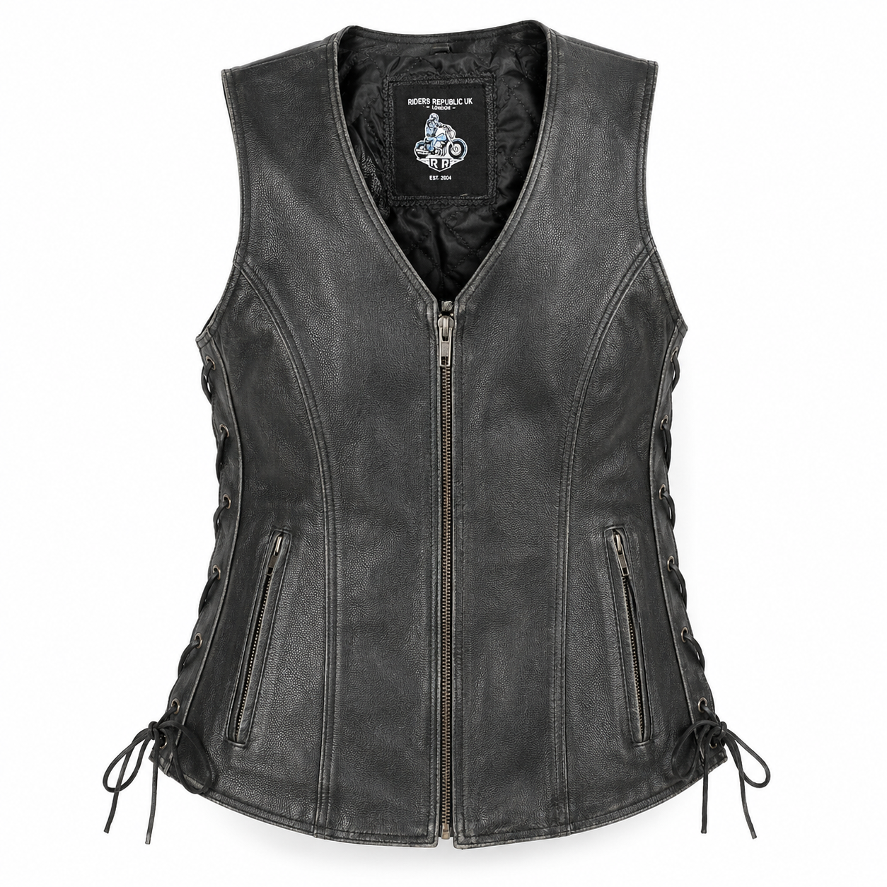 Women’s Gun Pocket Fashion Leather Vest