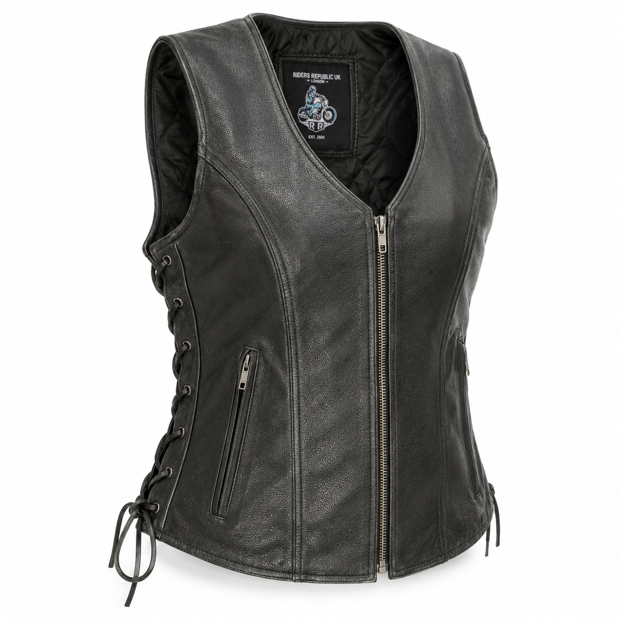 Women’s Gun Pocket Fashion Leather Vest