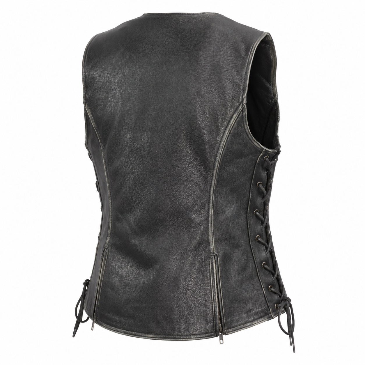Women’s Gun Pocket Fashion Leather Vest