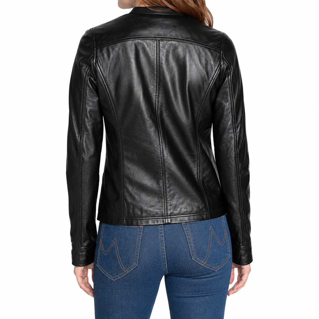 Damen Motorradjacke aus weichem Leder