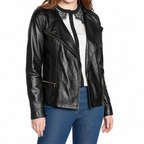 Damen Motorradjacke aus weichem Leder