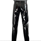 Black Liquid Look Men’s Trousers Straight Leg Gothic Alternative Fashion