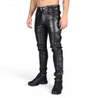 Men’s Black Lace-Up Leather Pants from Riders Republic UK