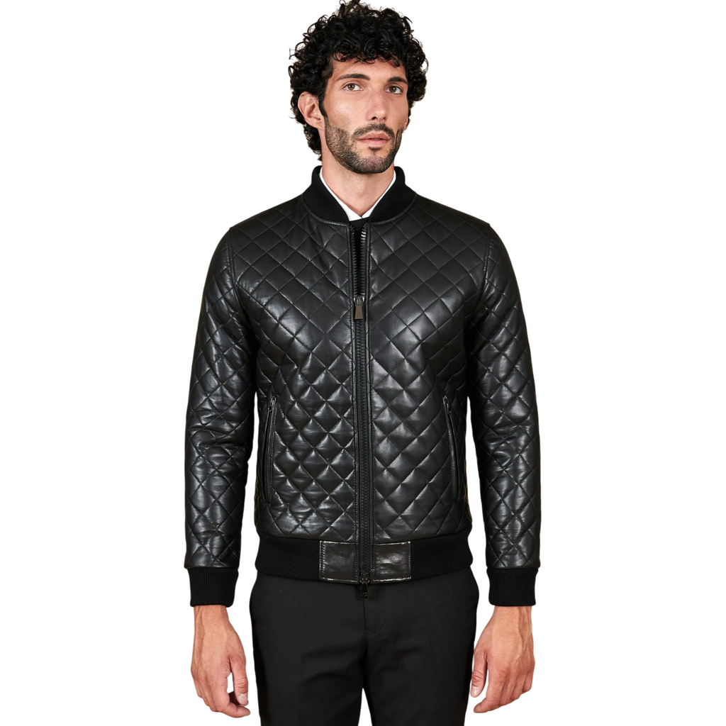 Men’s Black Slim Fit Leather Jacket