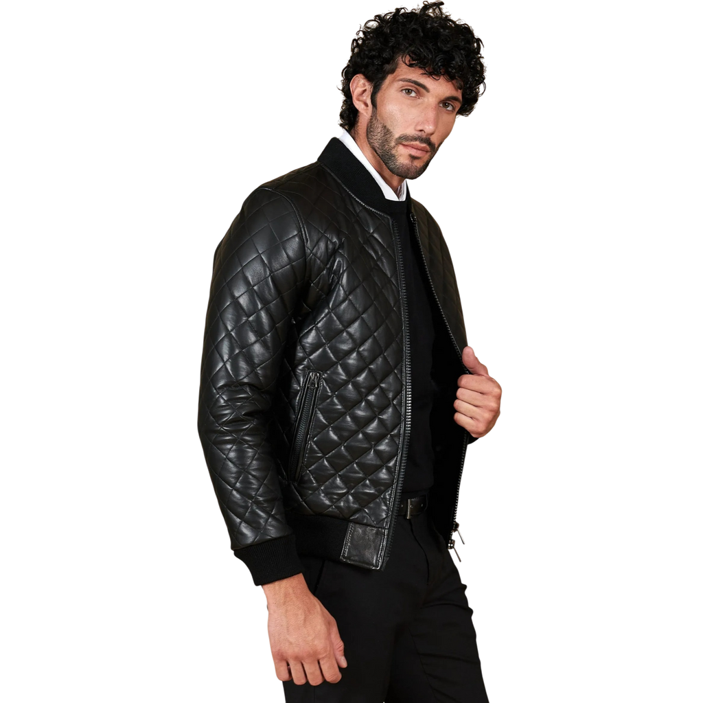 Men’s Black Slim Fit Leather Jacket