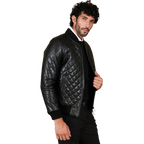Men’s Black Slim Fit Leather Jacket