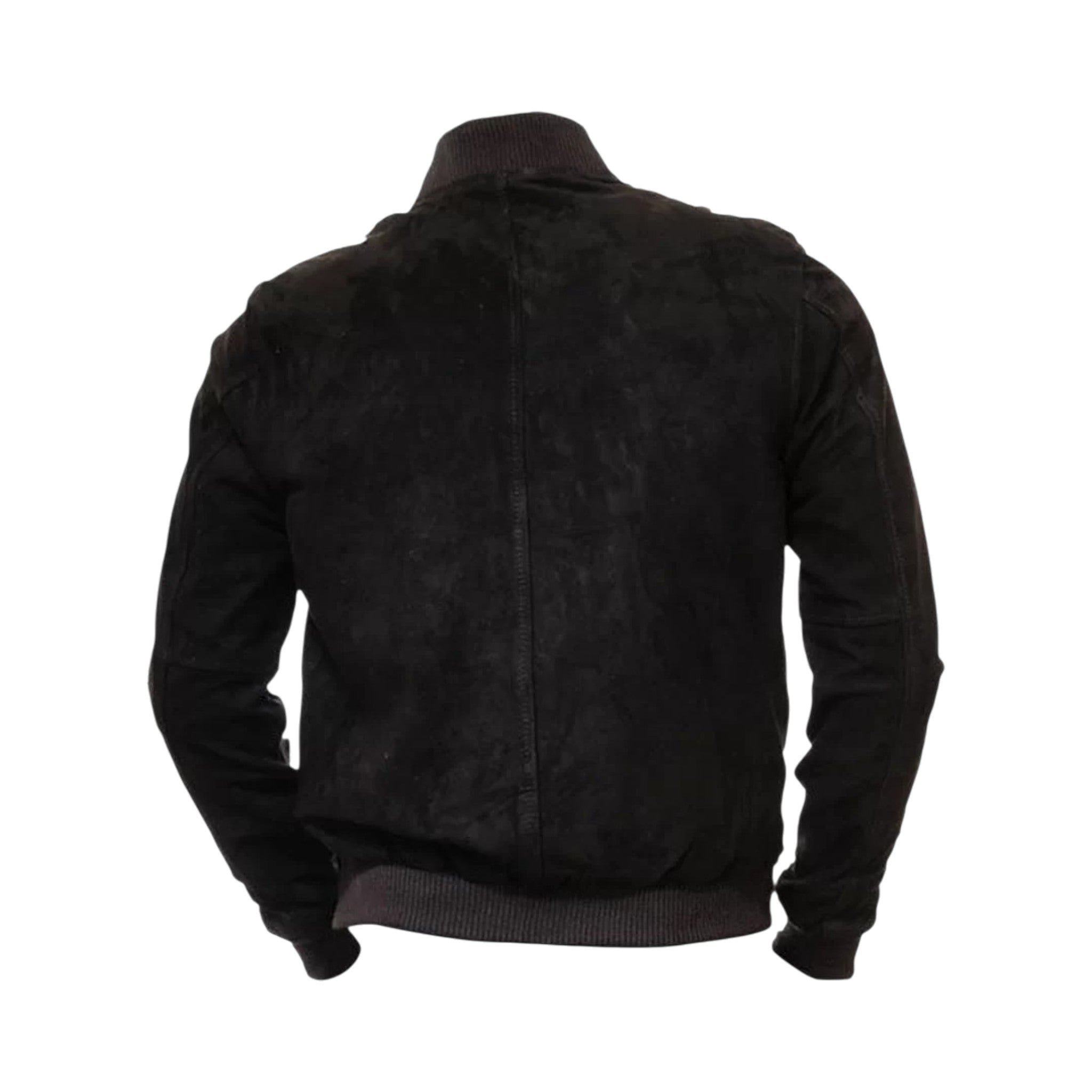 Men’s Tan Suede Leather Bomber Jacket