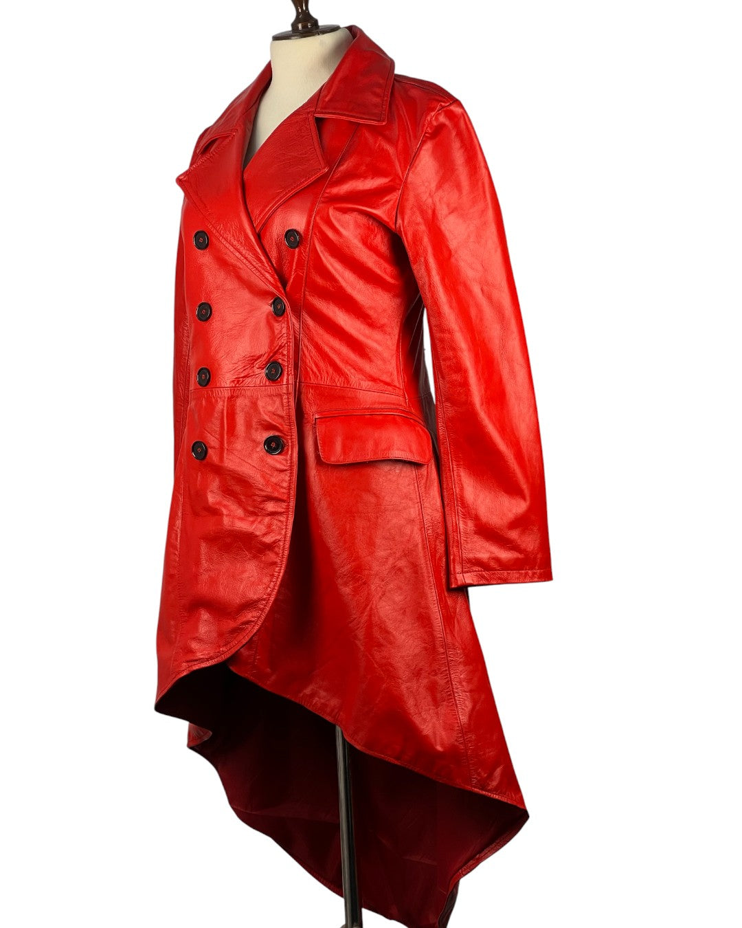 Riders Republic UK women's red leather coat