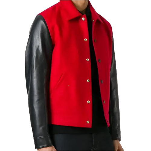 Ami Alexandre Leather Flight Bomber Jacket - Riders Republic UK