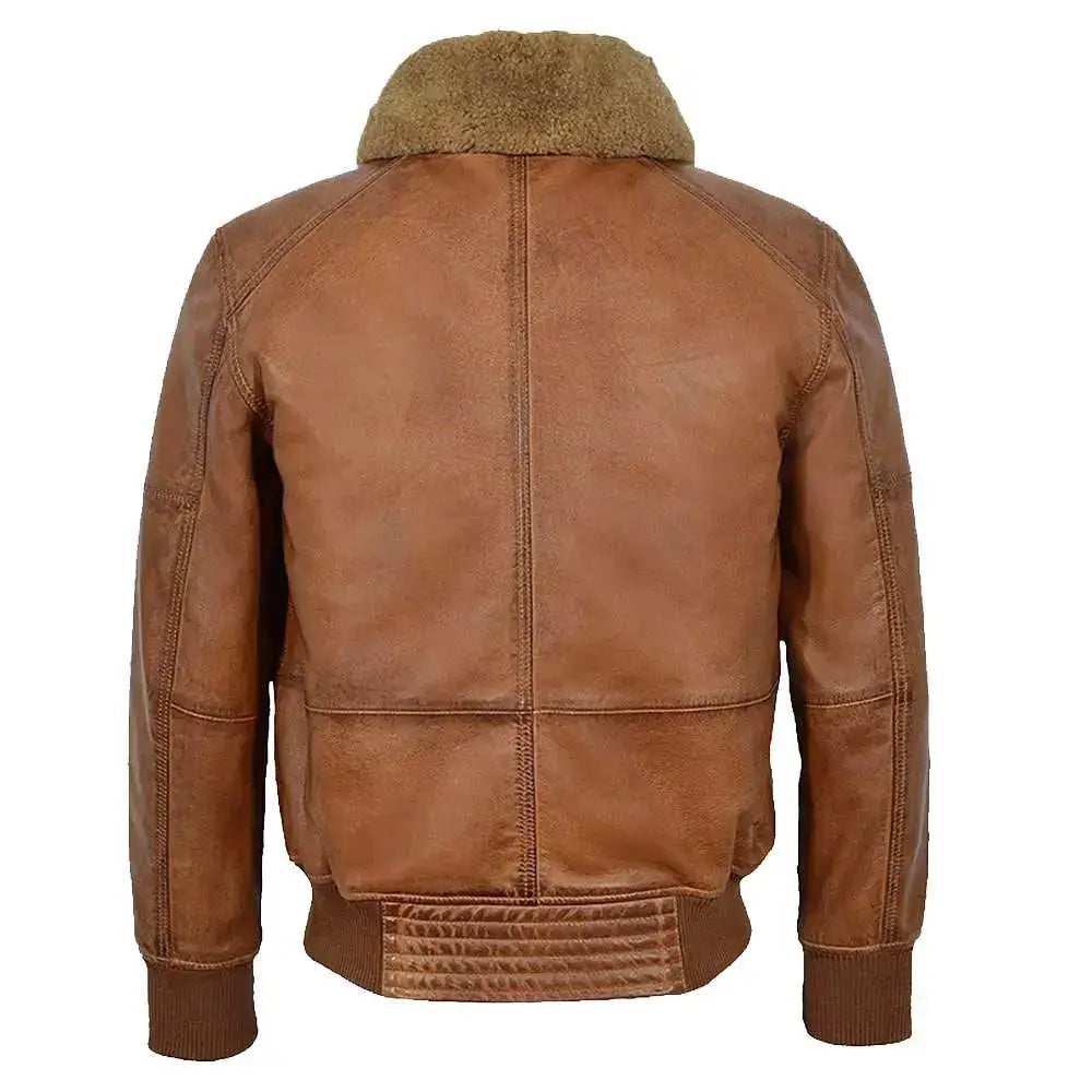 Aviator Shearling Brown Bomber Jacket - Riders Republic UK