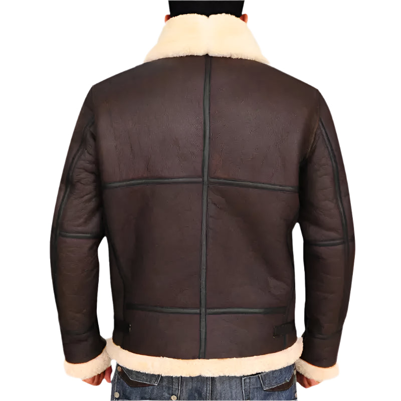 B3 Bomber Aviator Shearling Leather Jacket - Riders Republic UK