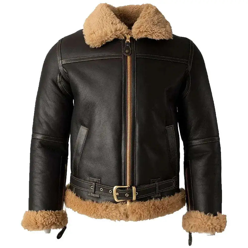 B3 Bomber Shearling Aviator Jacket - Riders Republic UK