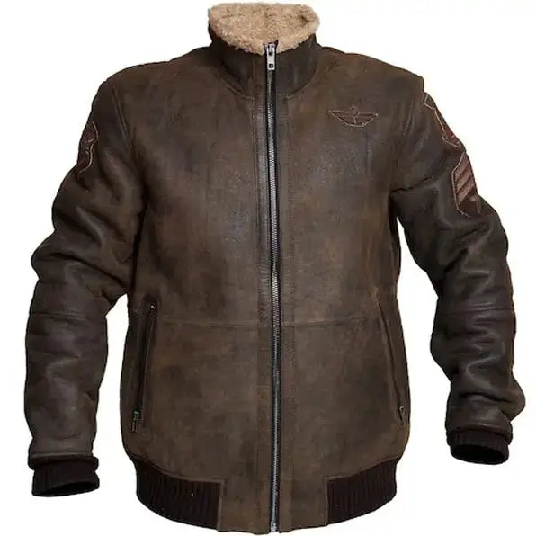 Mens B3 RAF Aviator Shearling Bomber Jacket - Riders Republic UK