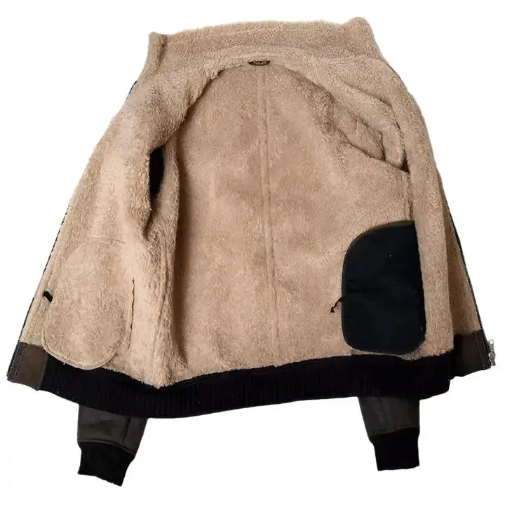 Mens B3 RAF Aviator Shearling Bomber Jacket - Riders Republic UK