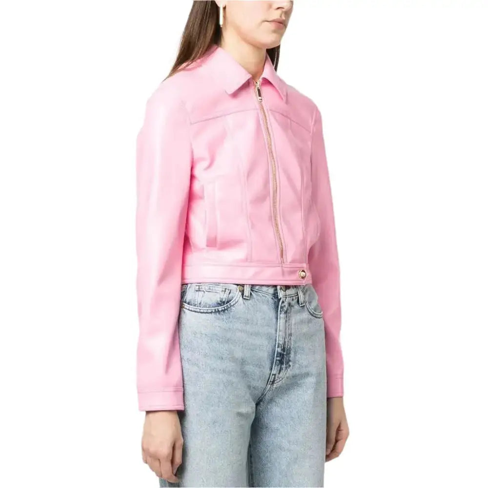Baby Pink Barbie Leather Jacket - Riders Republic UK