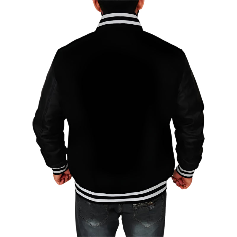 BBC Letterman Black Varsity Jacket - Riders Republic UK