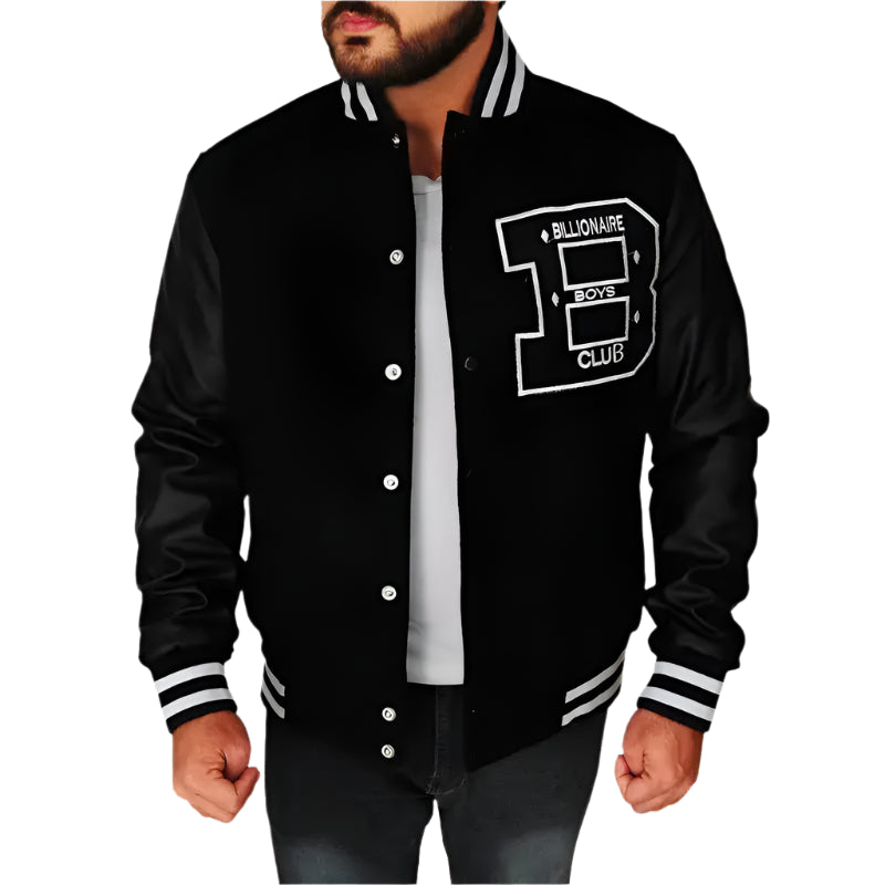 BBC Letterman Black Varsity Jacket - Riders Republic UK