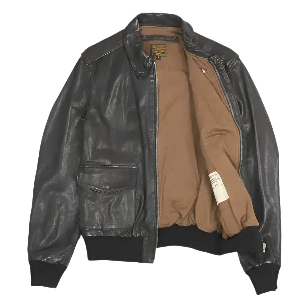Black A2 Lamb Leather Jacket - Riders Republic UK